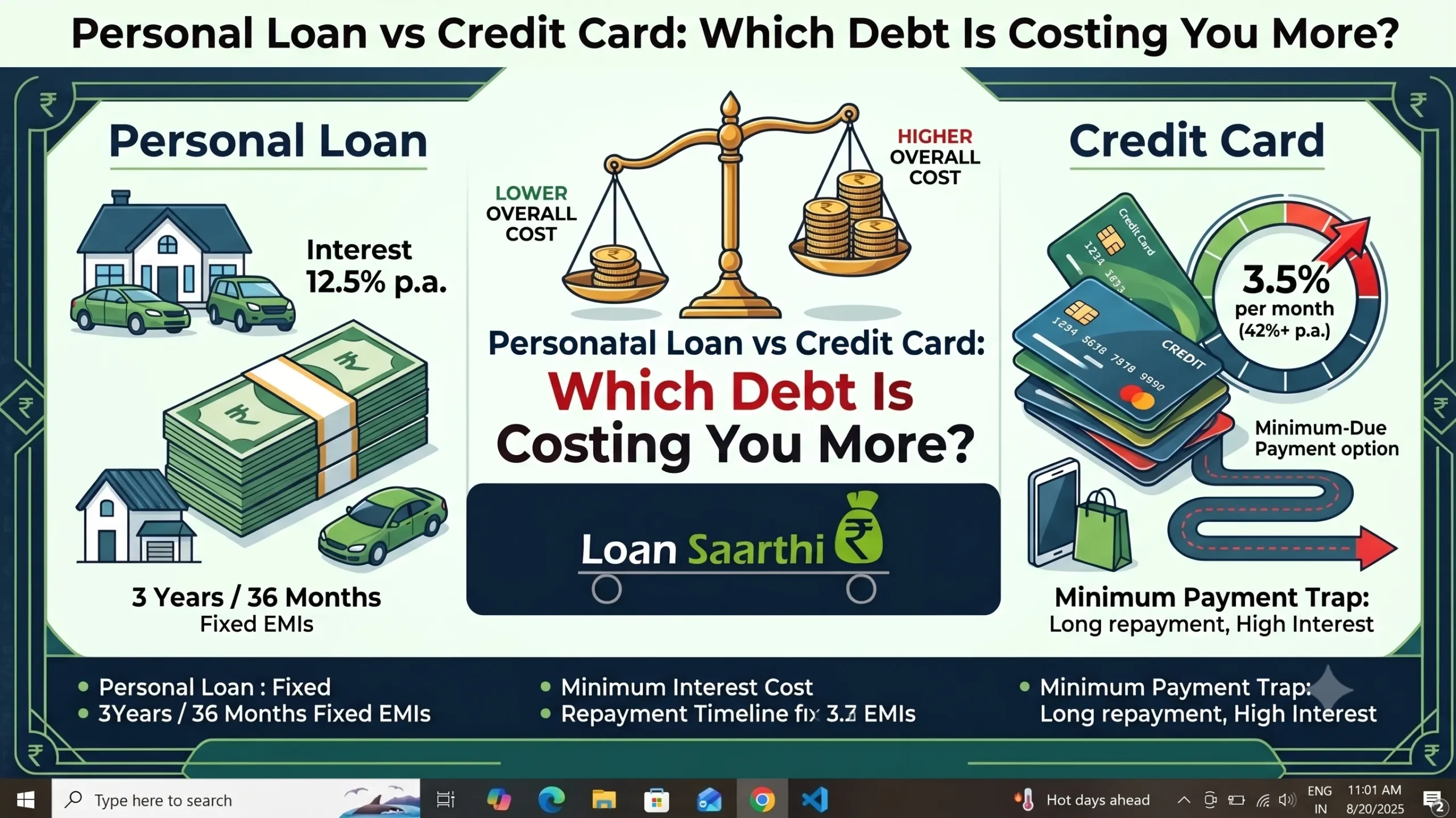 personal loan vs credit card